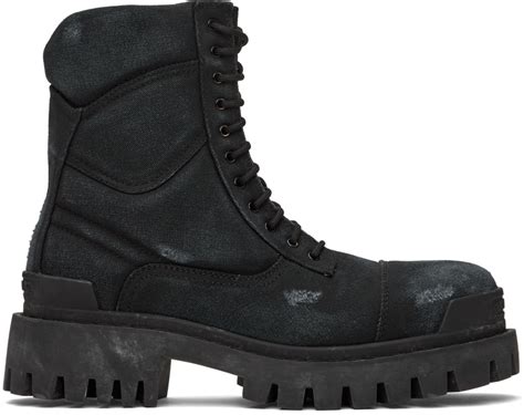 balenciaga combat boots black.